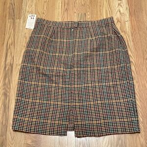 Classic Expressions Plaid Skirt 22W Wool Blend Pencil Skirt Office Career